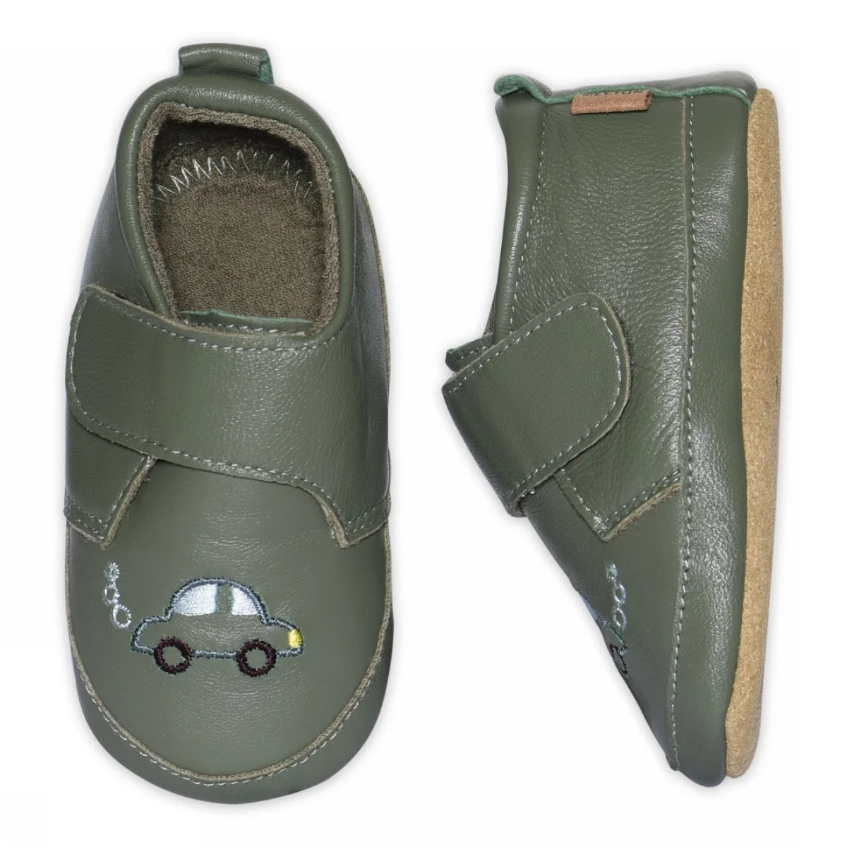 Tøfler Petit Auto Leather Clover Green