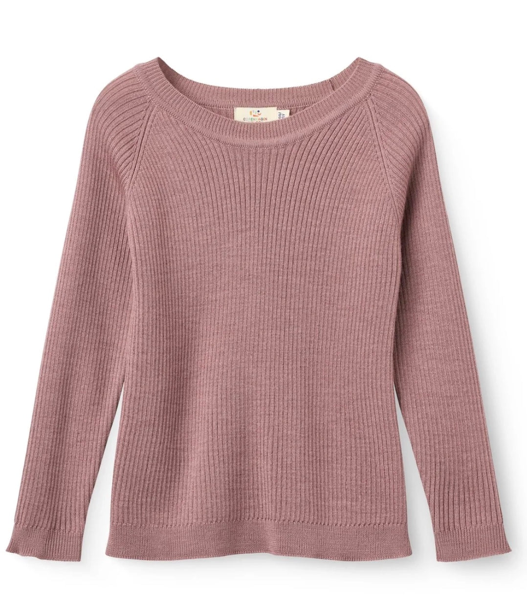 Genser Merino Classic Rib Winter Rose