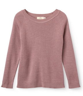 Genser Merino Classic Rib Winter Rose
