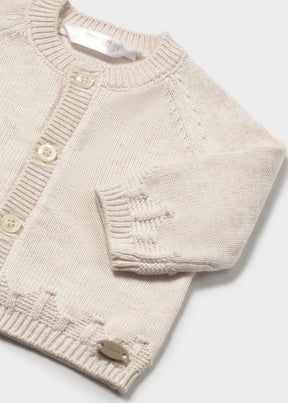 Cardigan Knit Milk Heather