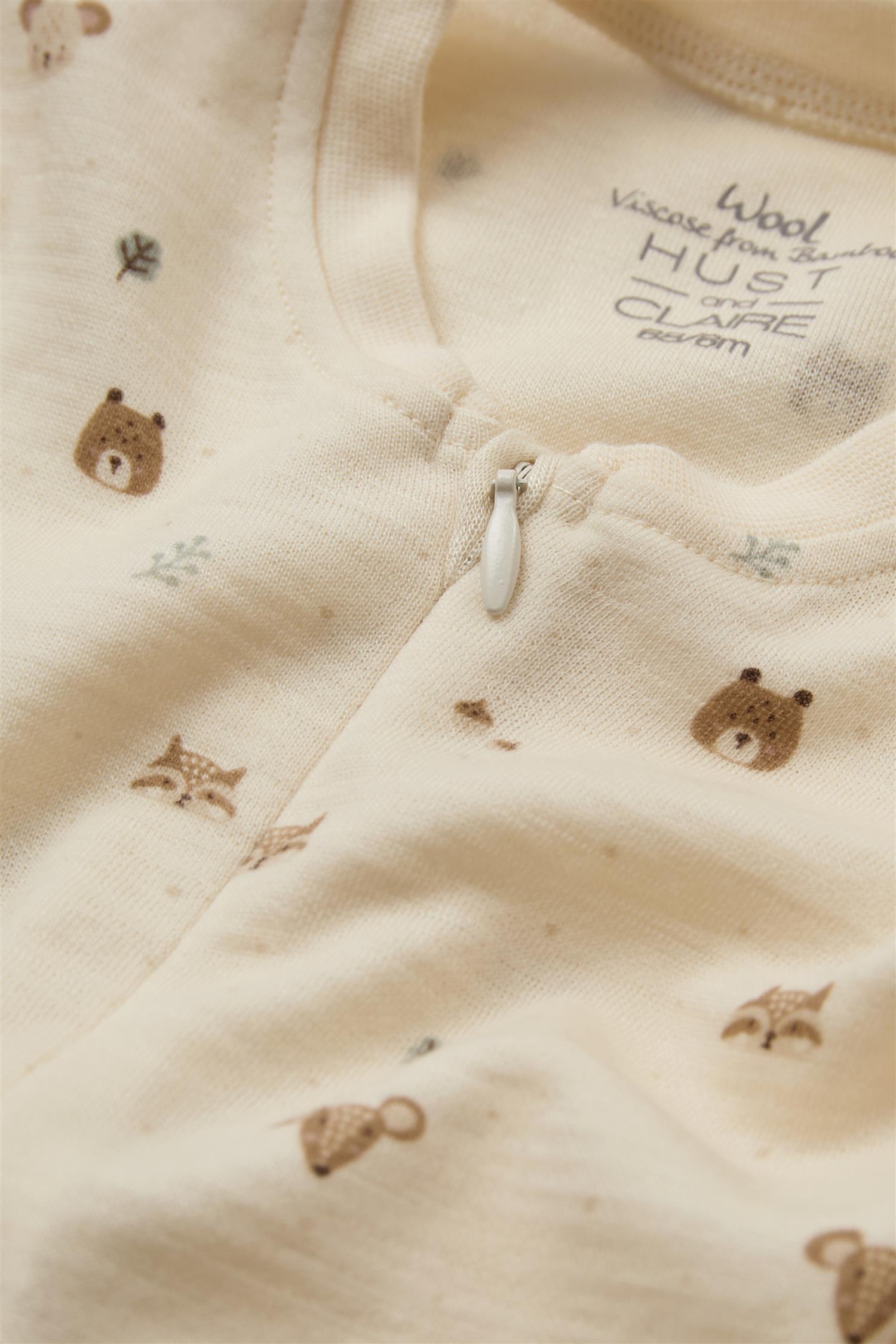 Heldress Manu Zip Ull Forest Off White
