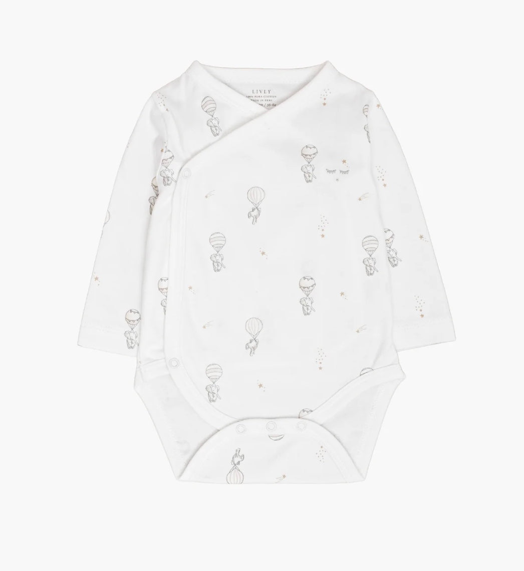 Body Crossed Flying Elephant White