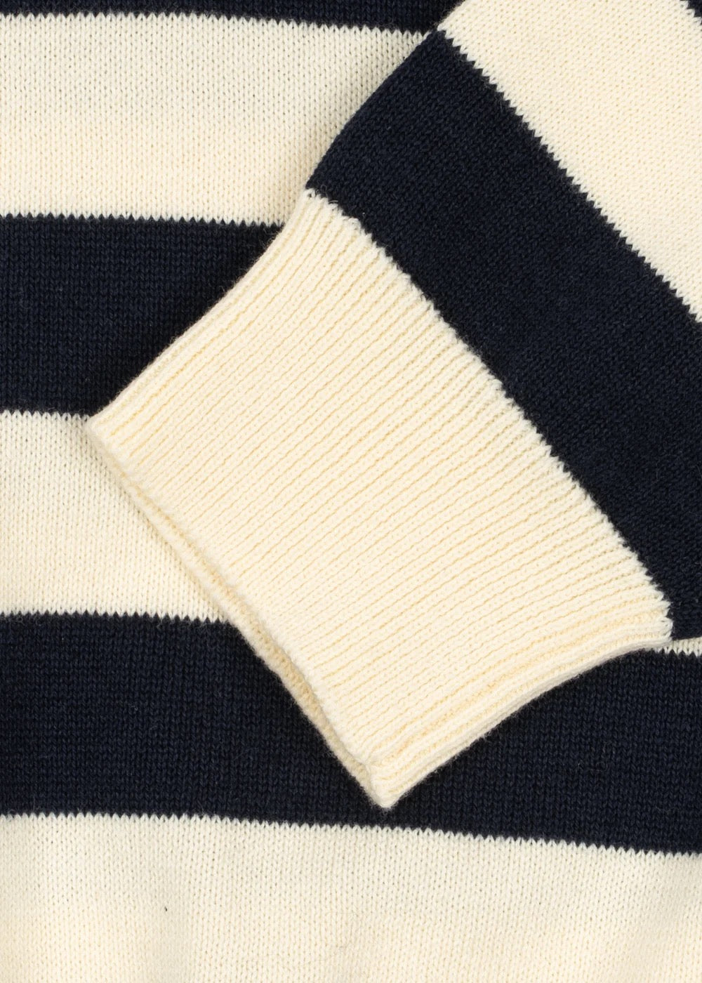 Genser Manis Knit Polo Navy Stripe