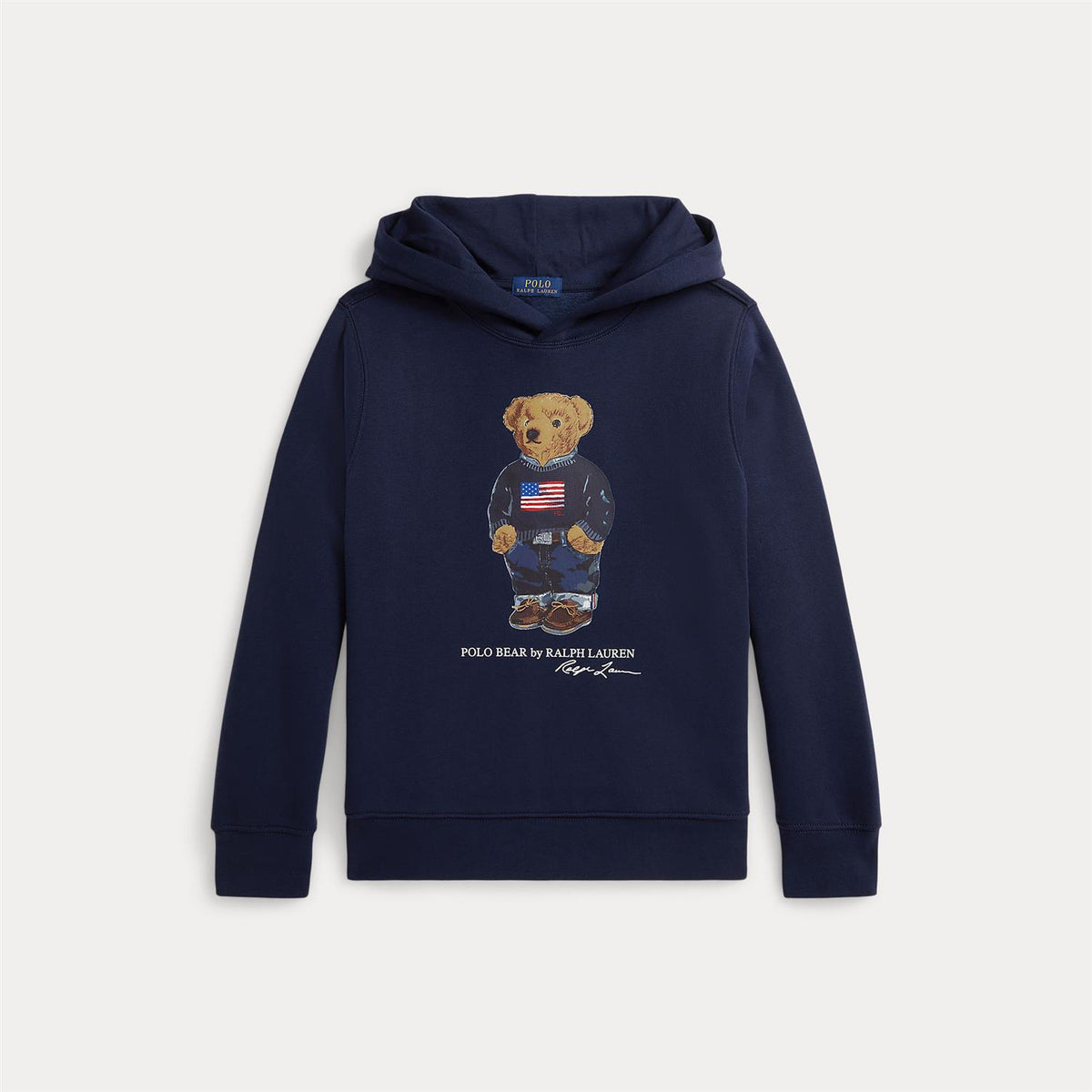 Hettegenser Bear American Flag Navy