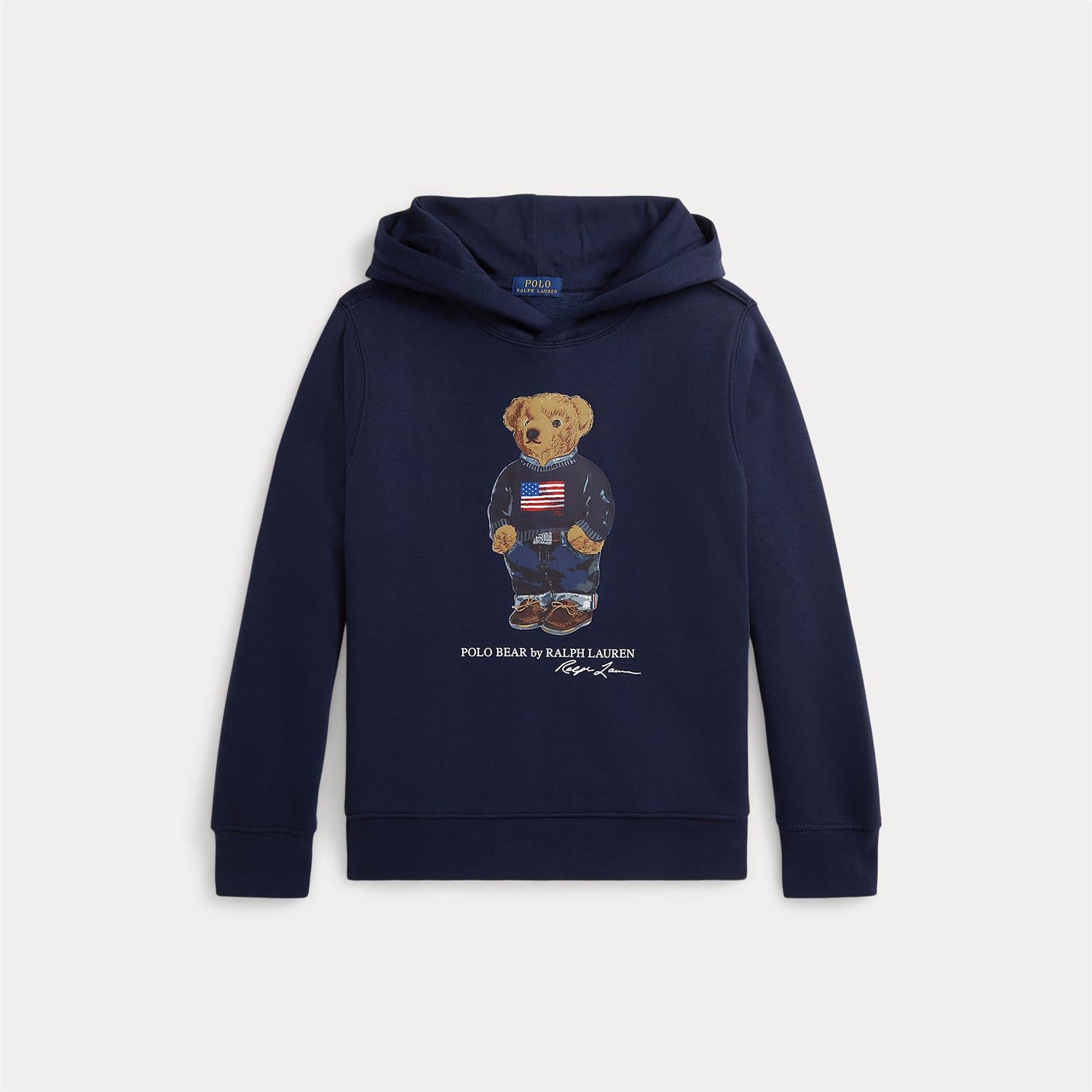 Hettegenser Bear American Flag Navy