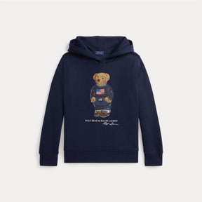 Hettegenser Bear American Flag Navy