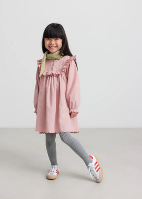 Kjole Delina Fine Cord Soft Berry