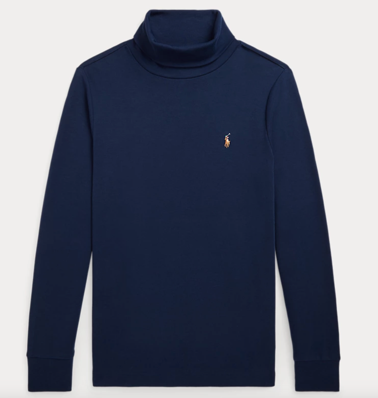 Genser Turtleneck Cotton Refined Navy