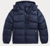 Jakke Ripstop Down Hooded Newport Navy