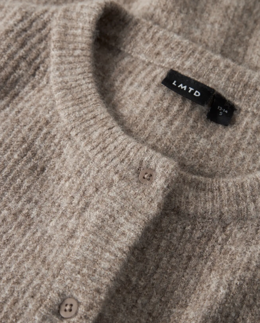 Cardigan Kleave Ls Short Knit Mocha Meringue