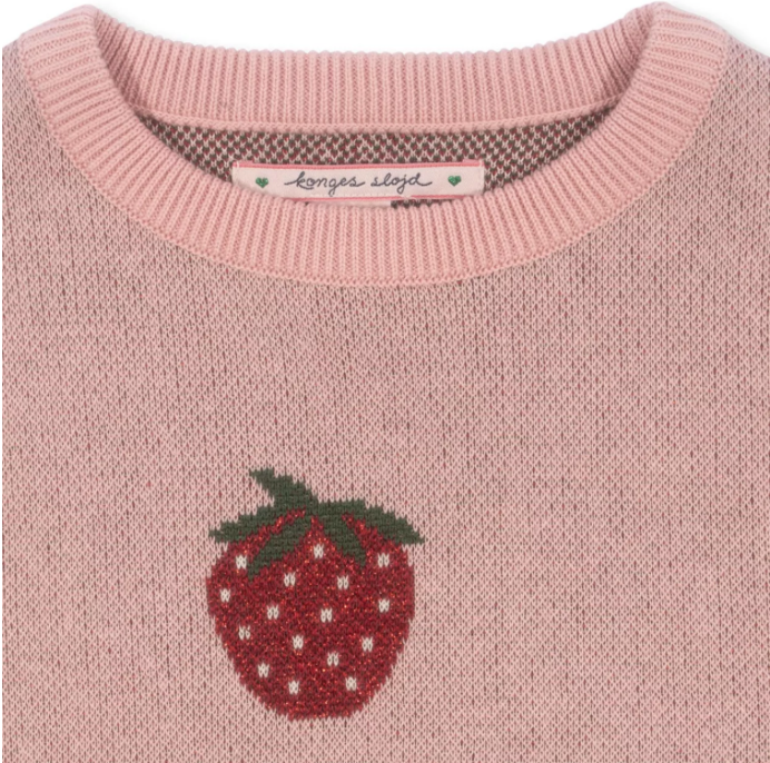 Genser Lapis Lurex Knit Strawberry