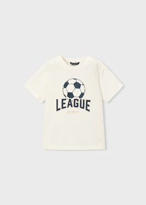 T-skjorte Football League Cream