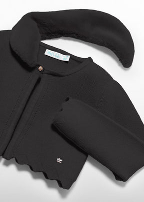 Cardigan Faux Fur Black