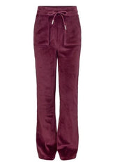 Bukse Hermine Velour Maroon Red