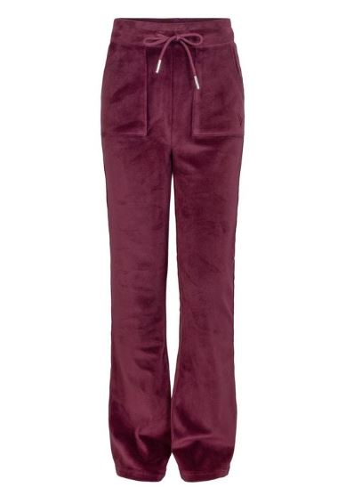 Bukse Hermine Velour Maroon Red