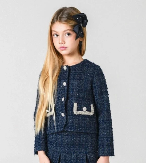 Jakke Eleni Tweed Navy