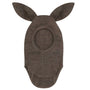 Balaclava Ears Wool Rib Brown Melange