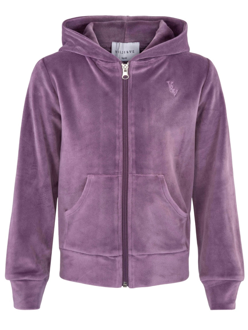 Jakke Hermine Velour Aubergine