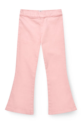 Bukse Jeggings Solid Flare Pink