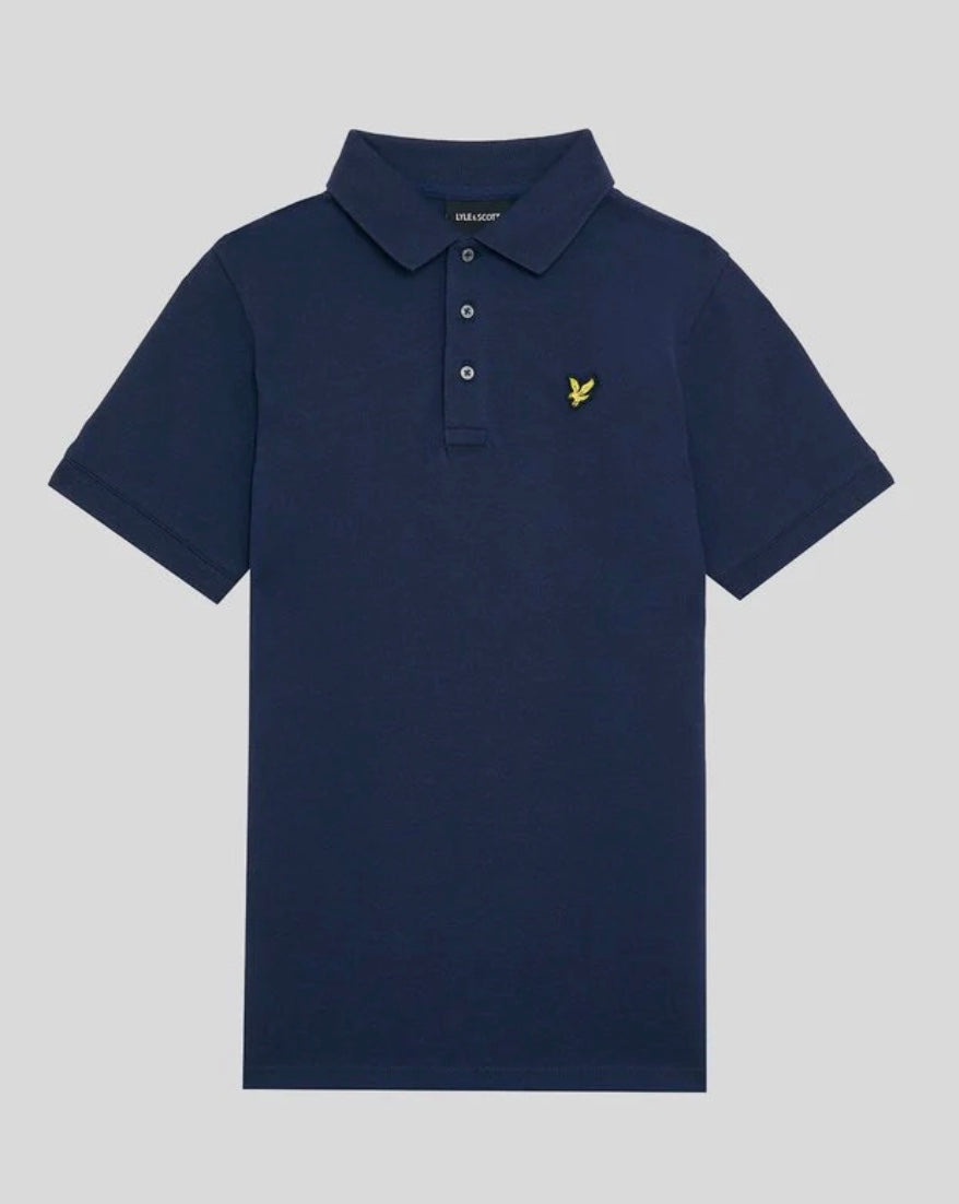 Pique Polo Plain Navy