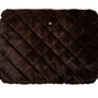 Faux Fur Quilted Mac Chocolate Brown