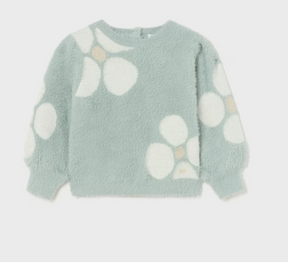 Genser Flower Jacquard Jumper Jade