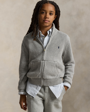 Jakke Cotton Full-Zip Sweater Grey