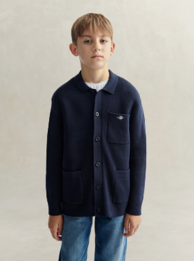 Cardigan Knitted Evening Blue