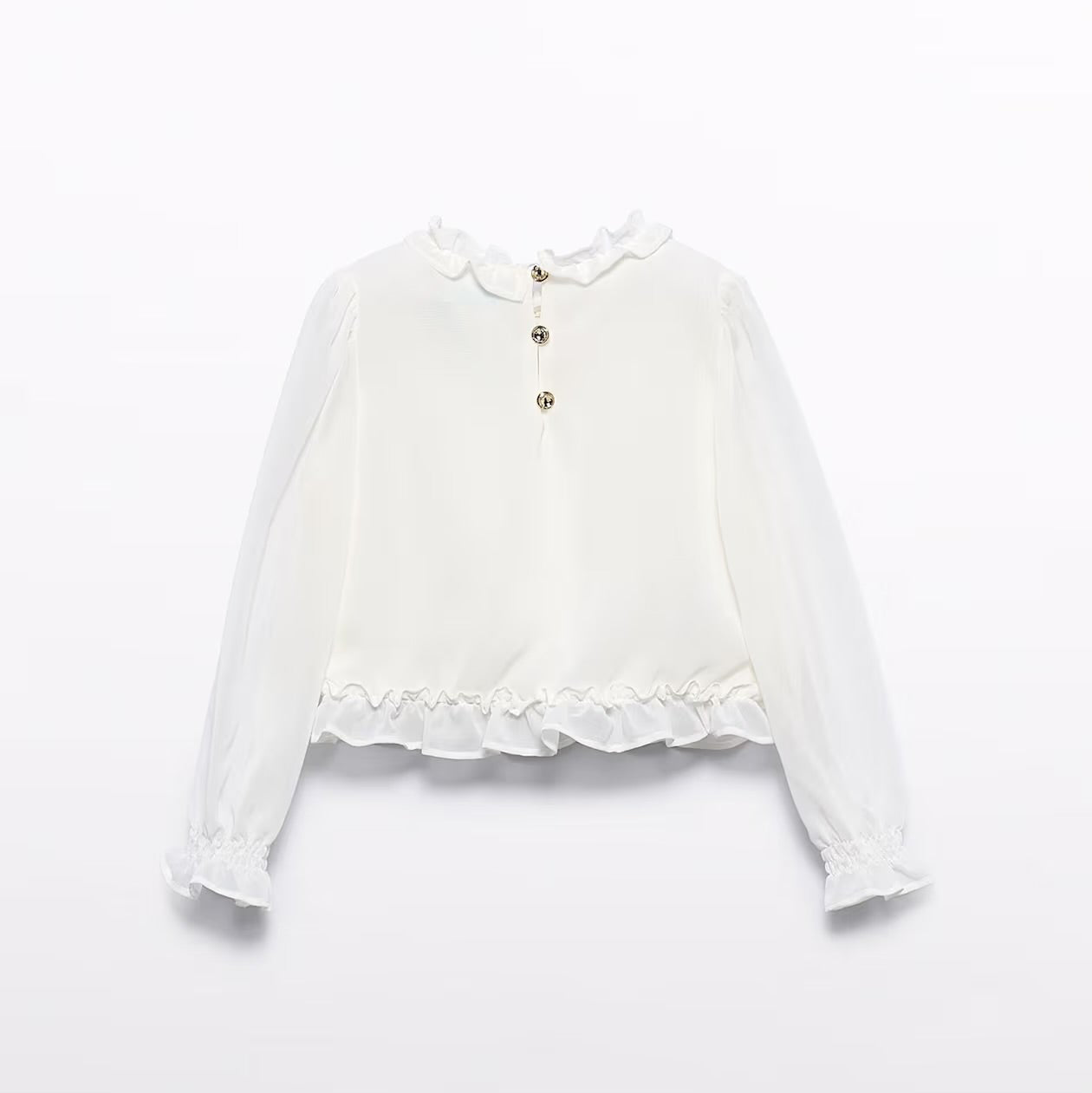 Bluse Chiffon Honeycomb Chickpea