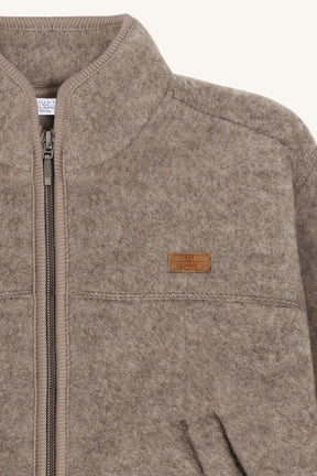 Jakke Emi Zip Wool Deer Melange