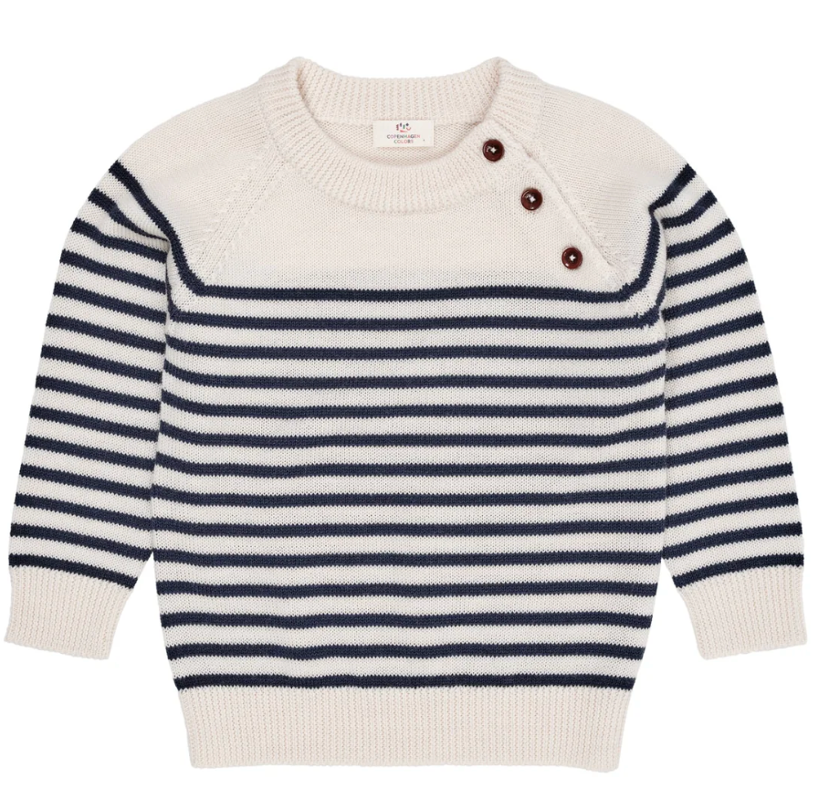 Genser Classic Striper Cream/Navy