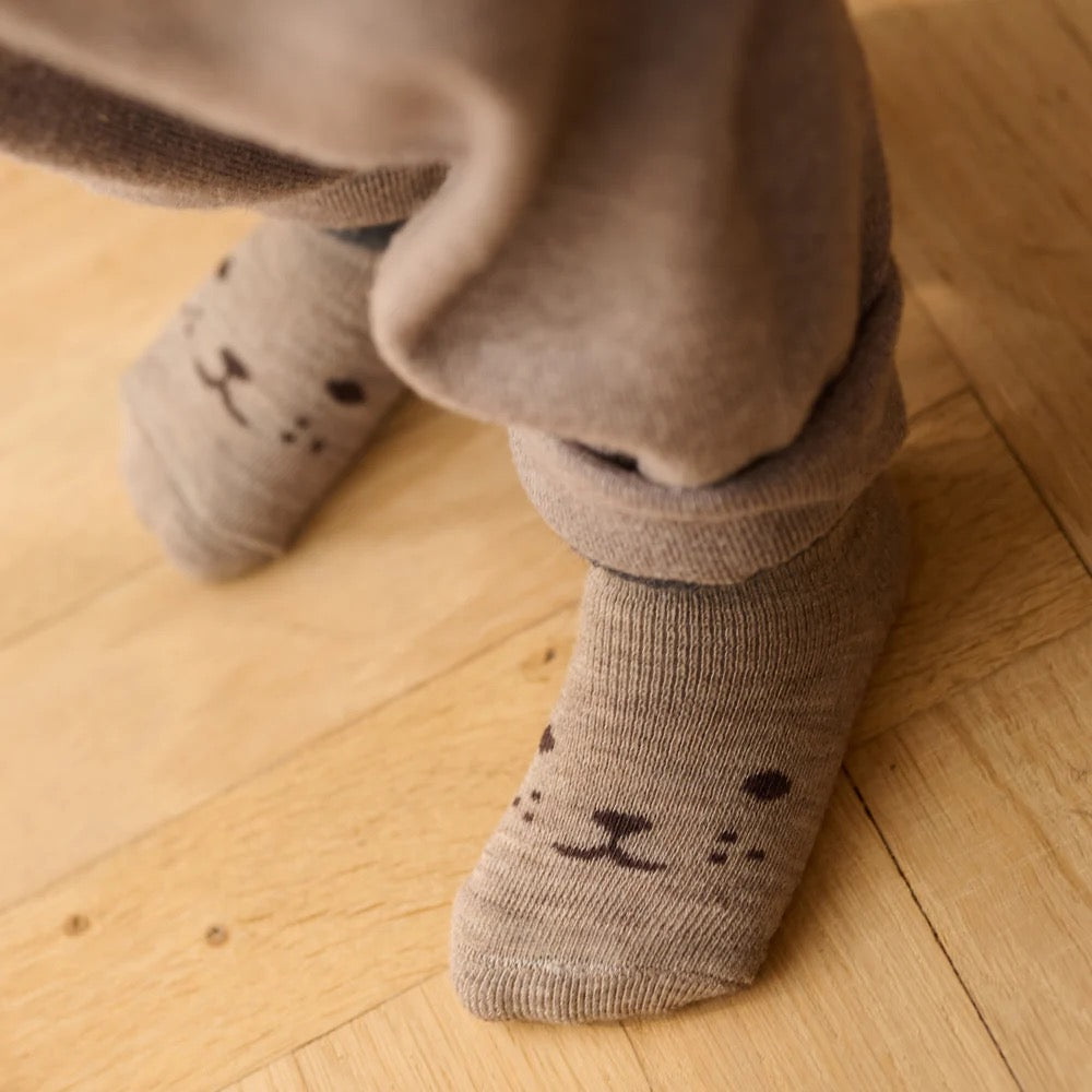 Sokker Arven Ull Light Brown Melange