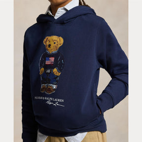 Hettegenser Bear American Flag Navy