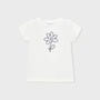 T-skjorte Basic Flower Offwhite
