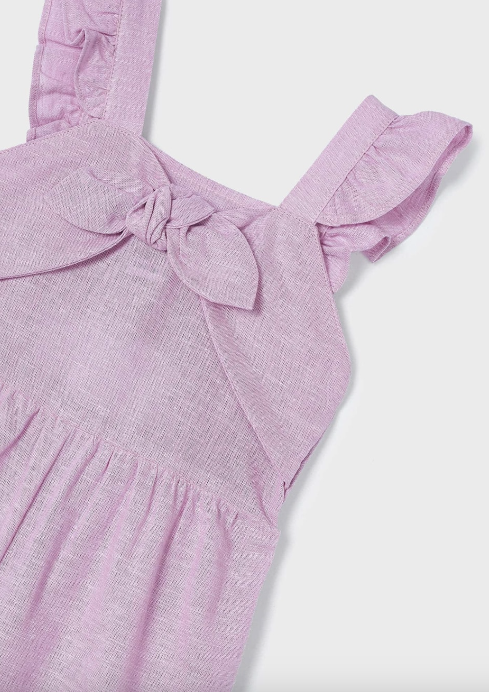 Jumpsuit linen bow Mauve