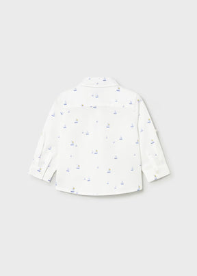 Skjorte Striper Linen Boat White
