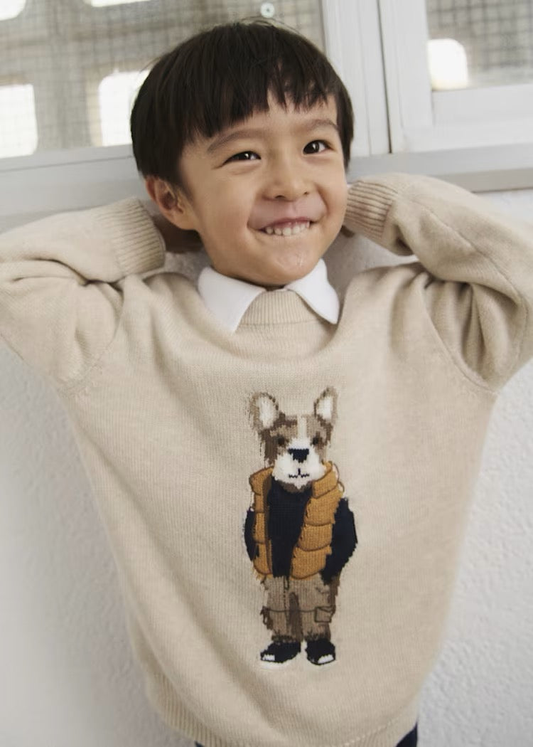 Genser Knit Dog Oat