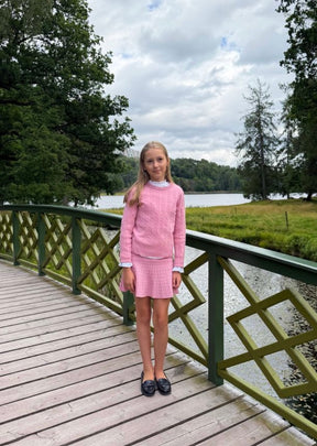 Skjørt Ull Chloe Strikket Soft Pink