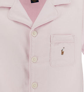 Pysj Kort Erm & Shorts Deco Pink Oxford