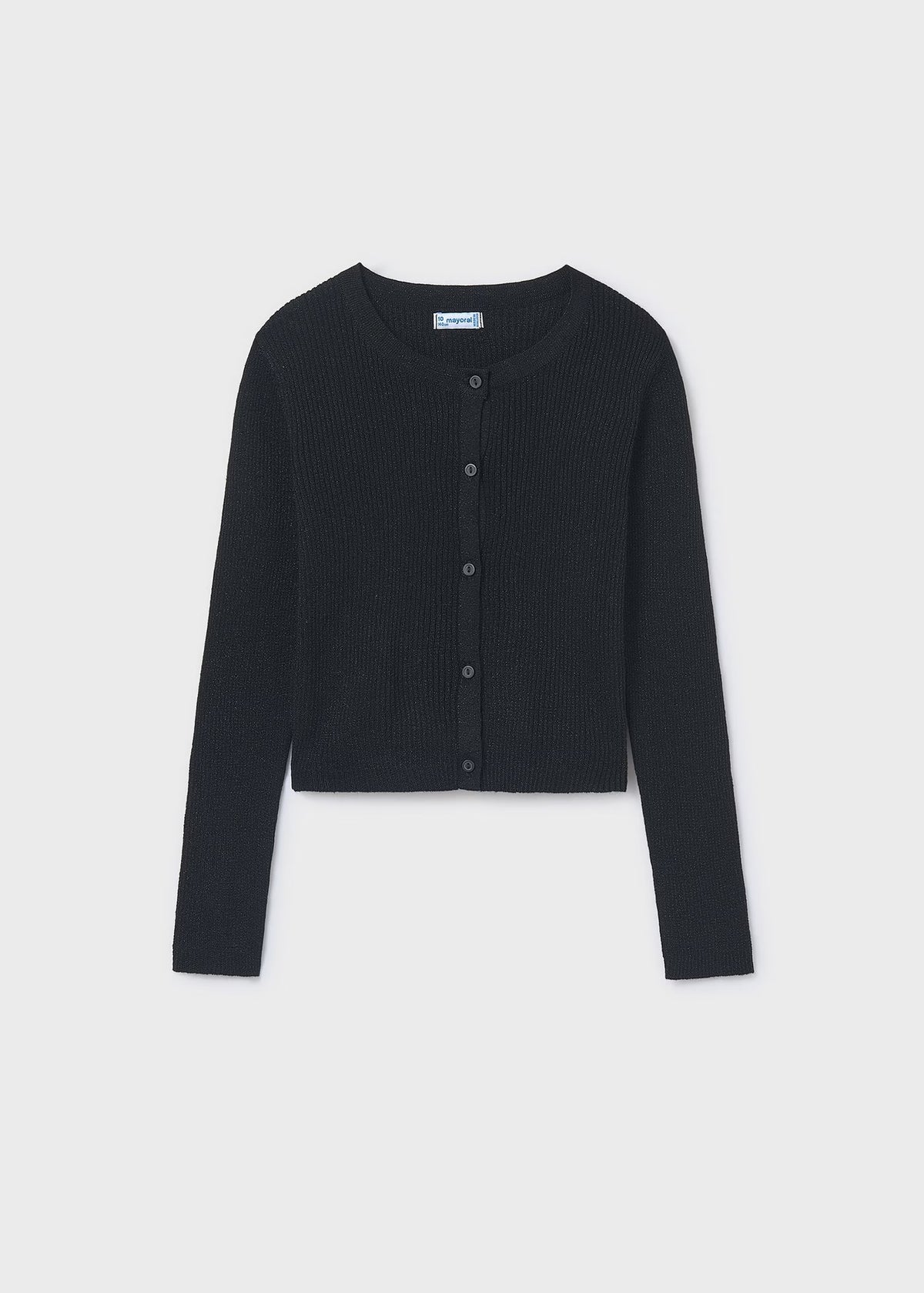 Cardigan Knit Ribbed Black