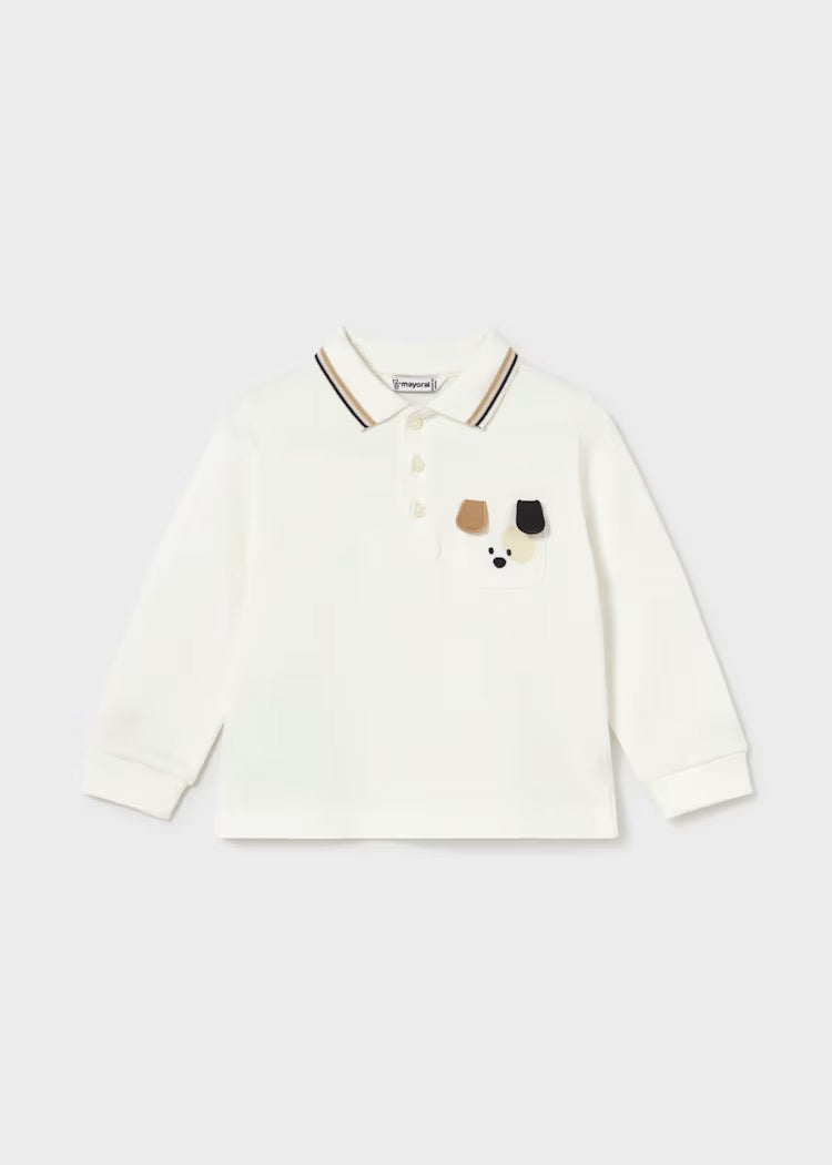 Genser Polo Animal Cream
