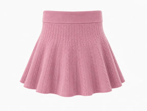 Skjørt Ull Chloe Strikket Soft Pink