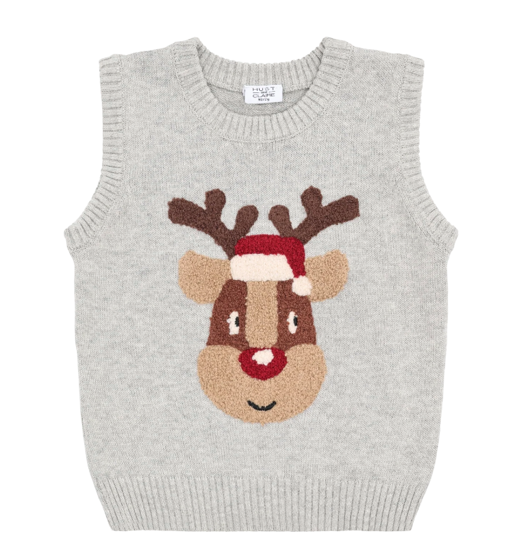 Vest Princo Reindeer Soft Grey Melange