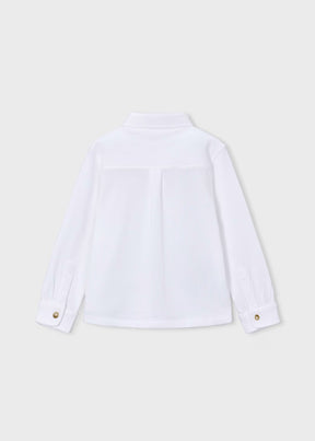 Skjorte Pique Knit White