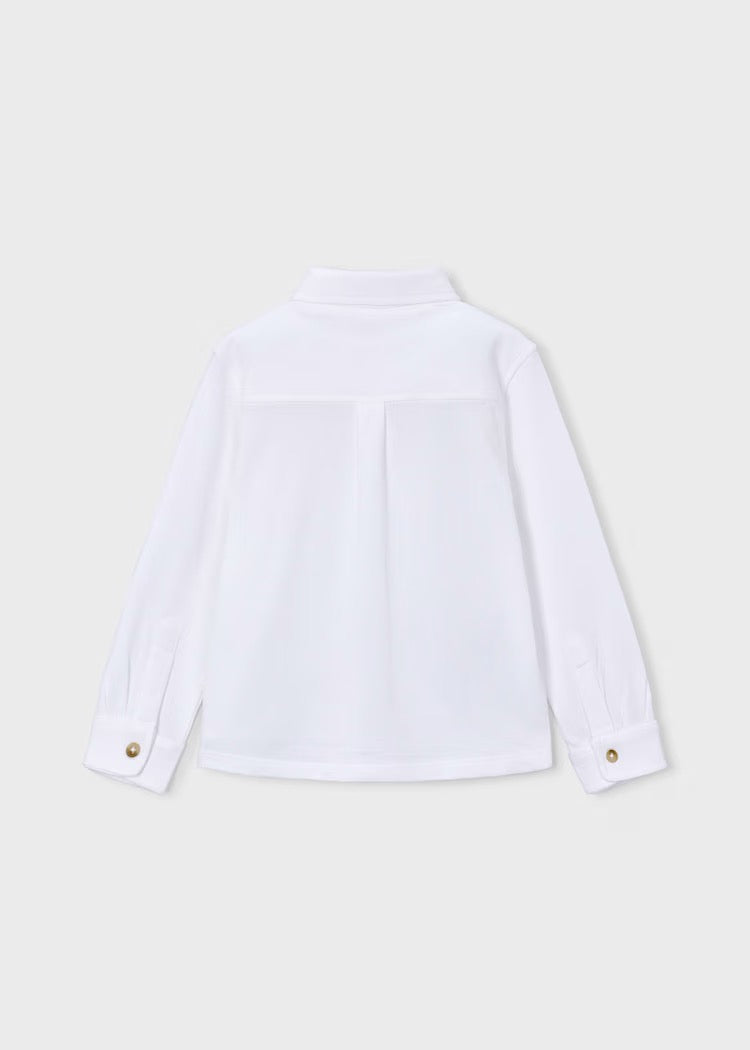 Skjorte Pique Knit White
