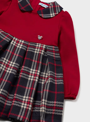 Kjole Plaid Combination Red
