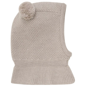 Balaclava Windstop Pompoms Camel Melange