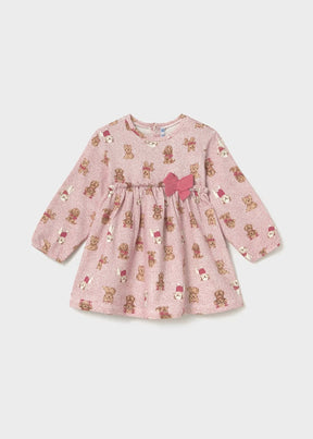 Kjole Printed Dog/Bow Rosa