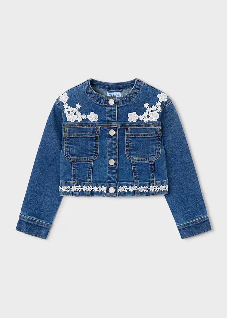 Jakke Denim/Guipure Dark