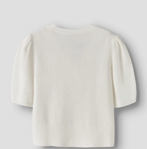 Cardigan Shorts Flodet Knit White Alyssum